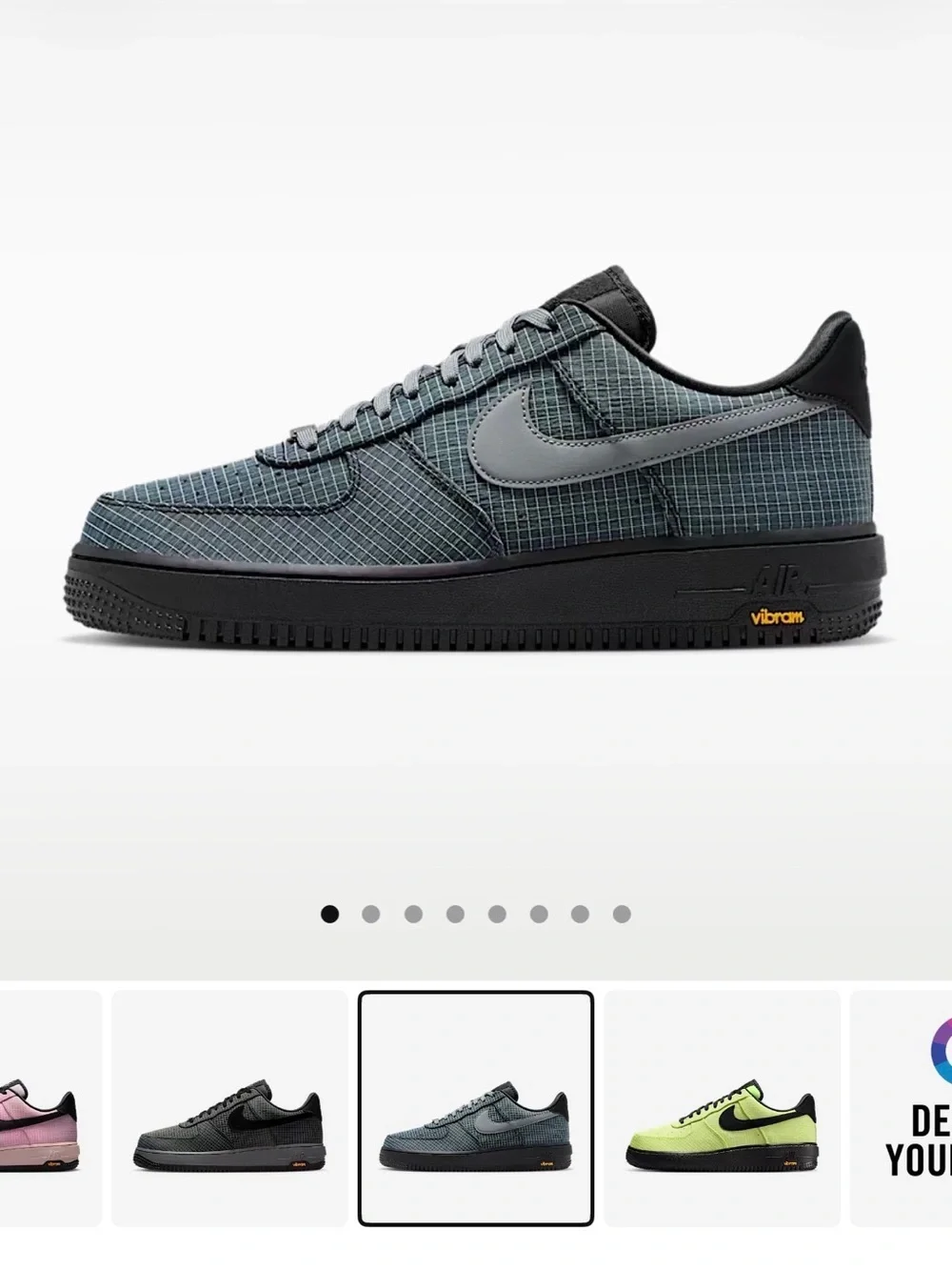 Nike Men’s Air Force 1 Low — Grey/Black size 10.6